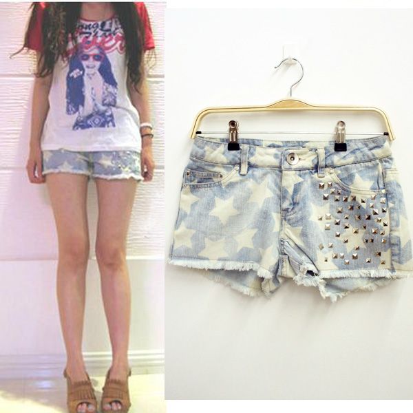 cod1 - Shorts jeans com Estrela